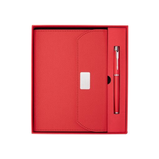 Kit Executivo Personalizado Metálica - Vermelho SPX-19151-VM