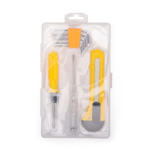 Kit Ferramenta Personalizado Plástico - Transparente/Amarelo