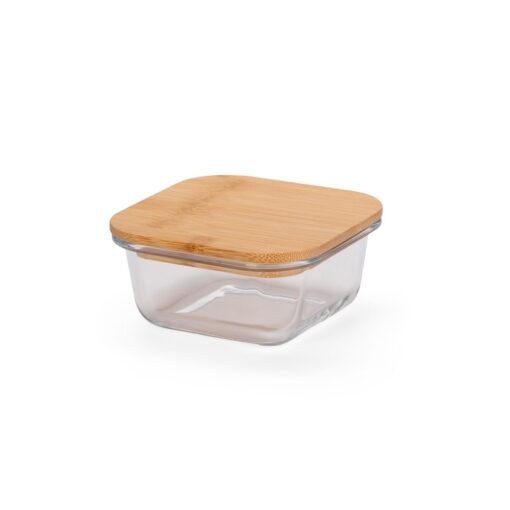 Marmita Personalizada Vidro 250Ml - Transparente/Bambu