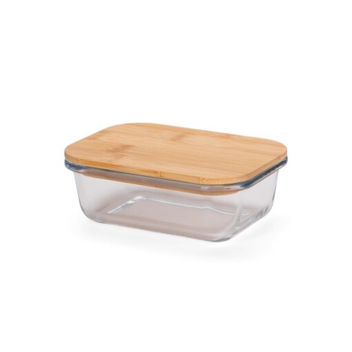 Marmita Personalizada Vidro 300Ml - Transparente/Bambu