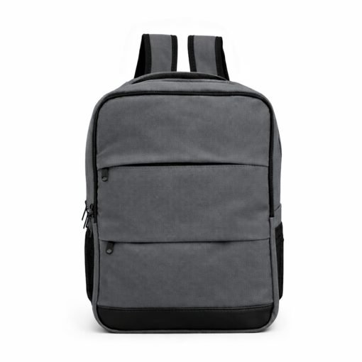 MOCHILA COURO SINTÉTICO 20L SPX-15386-CIN/PRE NA COR CINZA