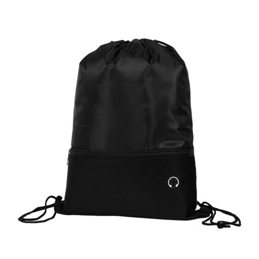 MOCHILA SACO POLIÉSTER SPX-19061-PRE NA COR PRETO