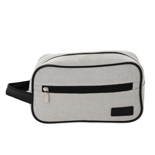 Nécessaire Personalizada Couro Sintético - Branco/Preto