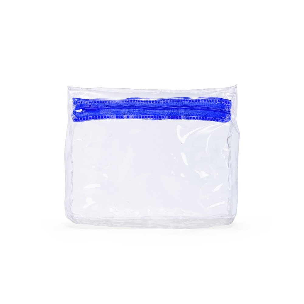 NÉCESSAIRE PVC SPX-15432-TRA/AZU NA COR TRANSPARENTE