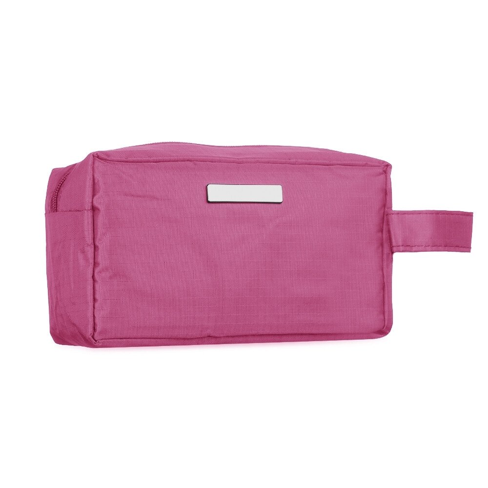 NECESSAIRE PVC IMPERMEÁVEL C/ PLAQUINHA SPX-01228P-RS1 NA COR ROSA