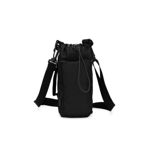 Porta-Garrafa Personalizado Nylon - Prata/Preto