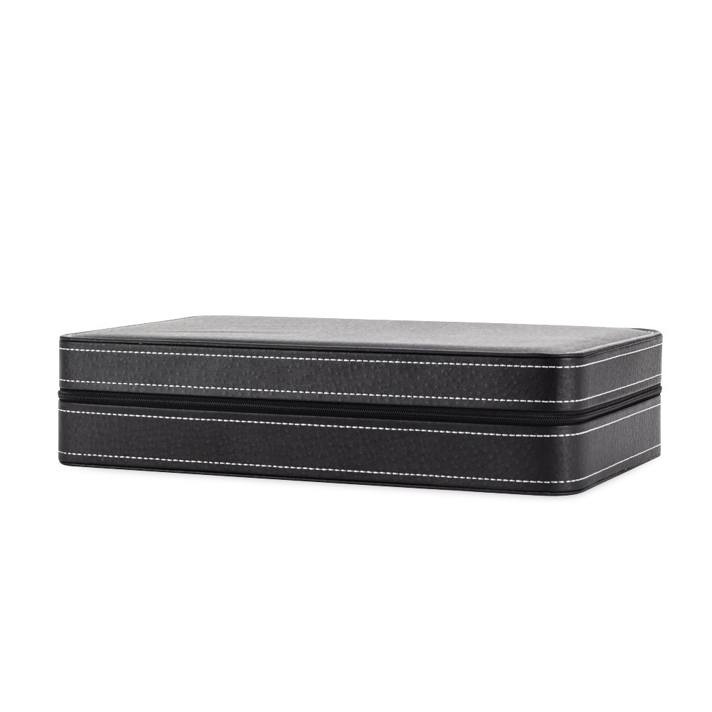 PORTA-RELÓGIOS COM 12 DIVISÓRIAS SPX-07836-PRE NA COR TRANSPARENTE