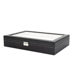 PORTA-RELÓGIOS COM 24 DIVISÓRIAS SPX-07815-PRE NA COR PRETO