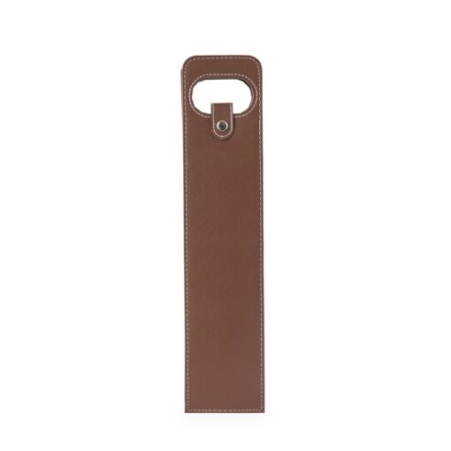 Porta-Vinho Personalizado Couro Sintético - Marrom