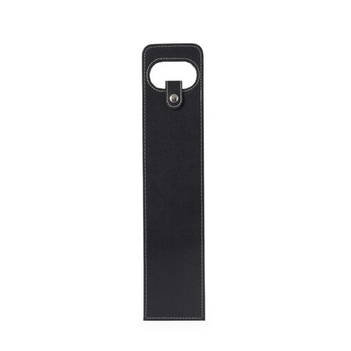 Porta-Vinho Couro Sintético | Brinde Personalizado na cor preto