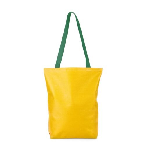 SACOLA NYLON COM ALÇA SPX-14938-AMA/VD NA COR AMARELO