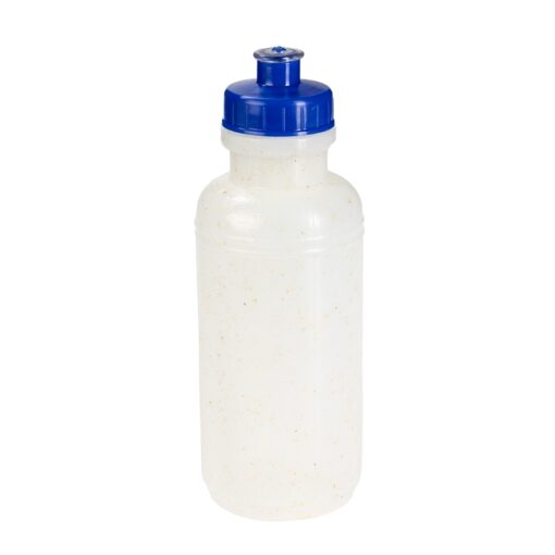 Squeeze Com Logo Plástico 500Ml - branco com detalhes em azul
