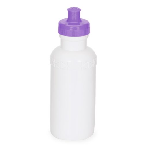 Squeeze Personalizado Para Empresas Plastico 500Ml Bic Plastic - branco com detalhes em roxo