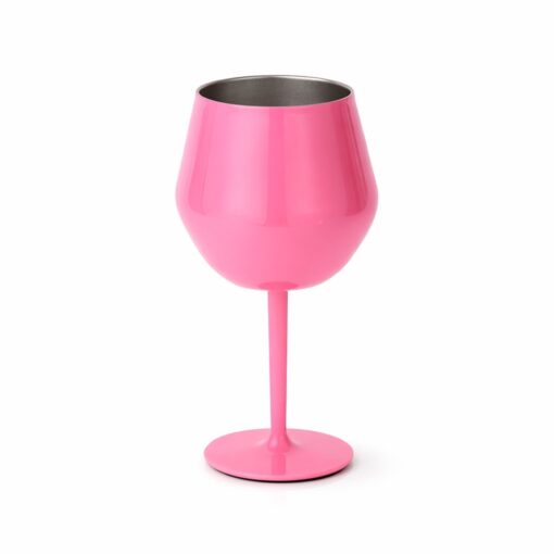 Taça Personalizado Inox 350Ml - Rosa | Brindes Brasil