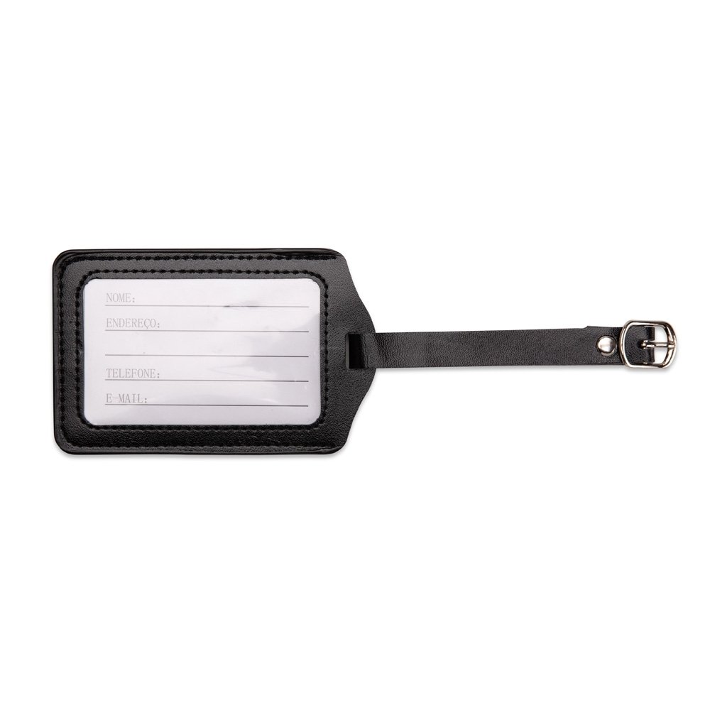 TAG IDENTIFICADOR DE BAGAGEM SPX-19150-PRE NA COR PRETO