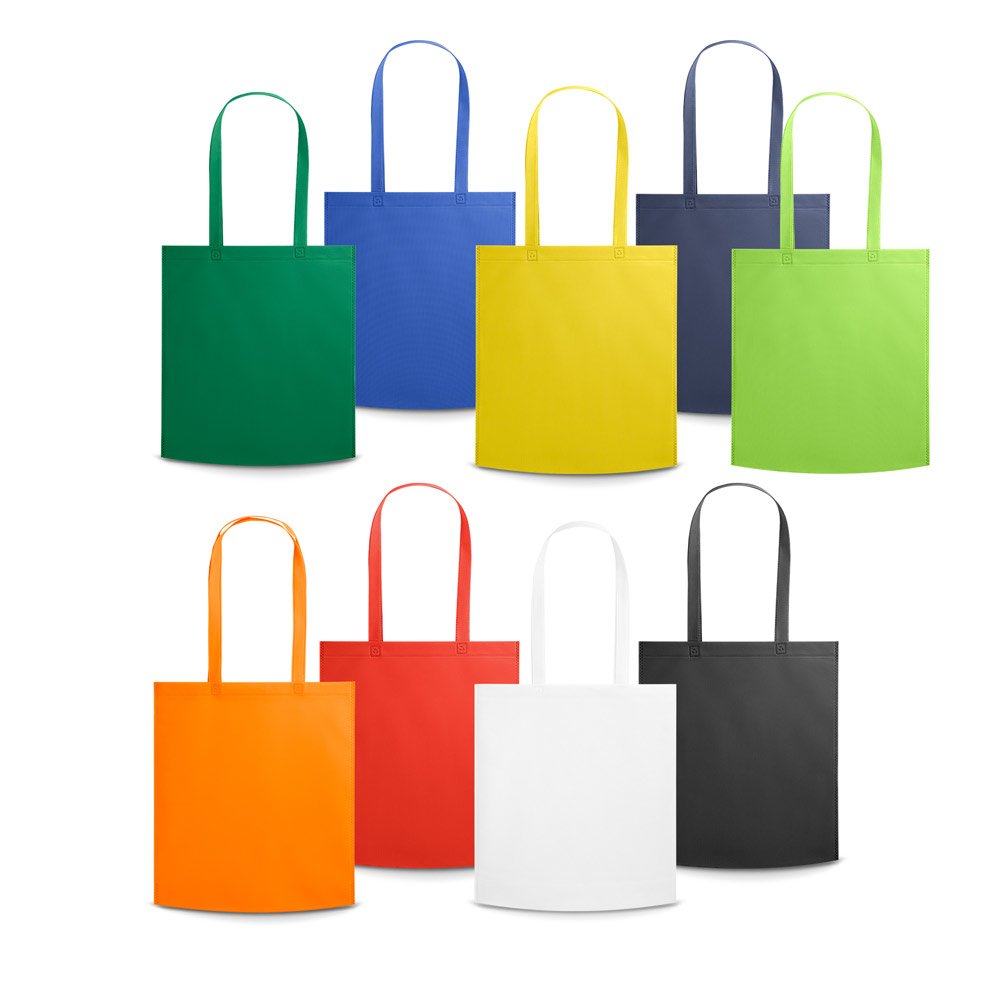 Sacola em non-woven (80 g/m²) termo-selado com alças SP-22900-105 na cor Vermelho