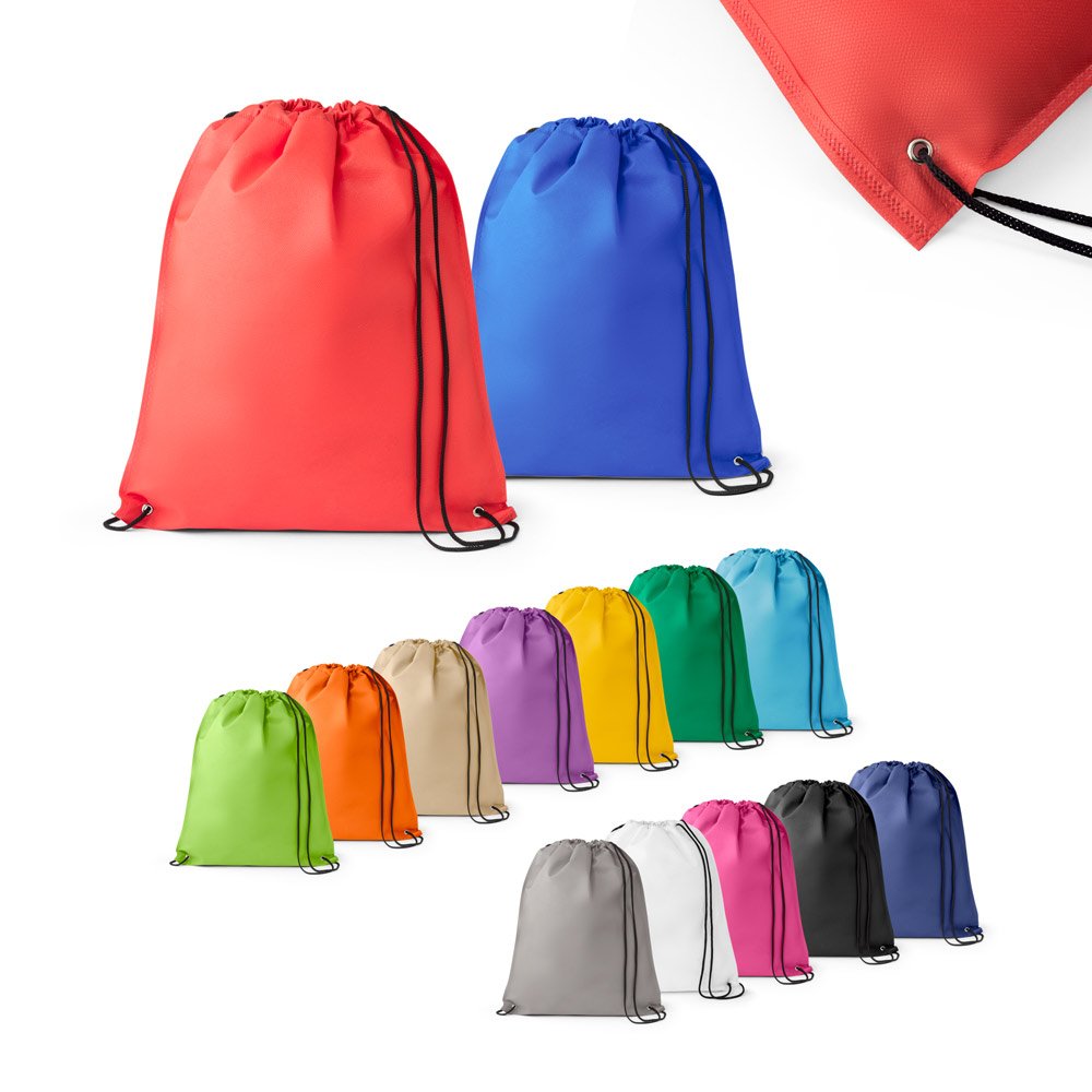 Sacola tipo mochila em non-woven (80 g/m²) termo-selado SP-22901-109 na cor Verde