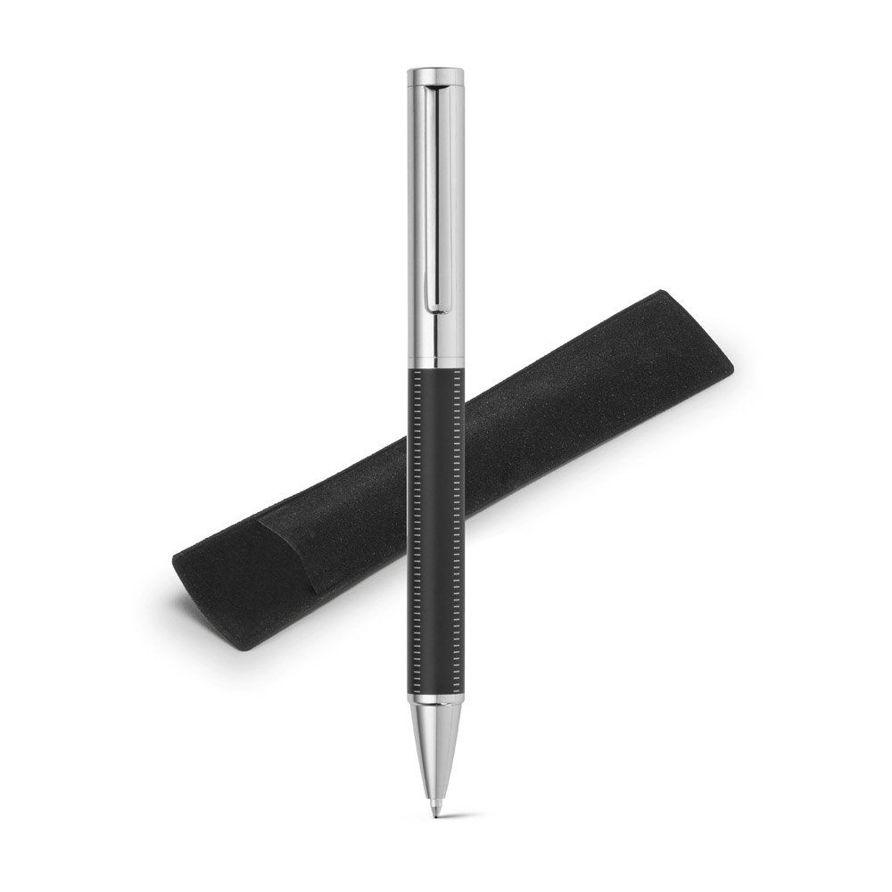 Caneta esferográfica em metal com escrita em preto SP-51348-103 na cor Preto