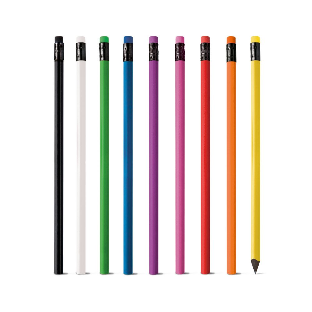 Lápis em resina 100% reciclada com borracha SP-51797-132 na cor Roxo