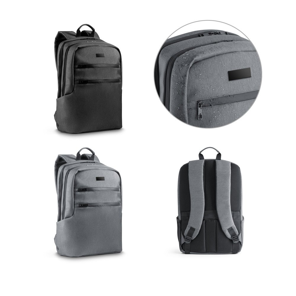 Mochila para notebook (17") em Nylon 2Tone impermeável (14 L) SP-52081-103 na cor Preto