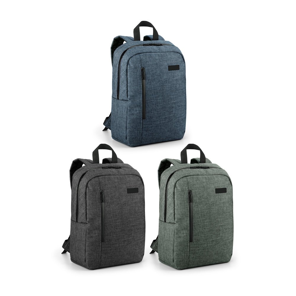 Mochila para notebook (14'') em 600D de alta densidade com placa para personalização (12 L) SP-52170-104 na cor Azul