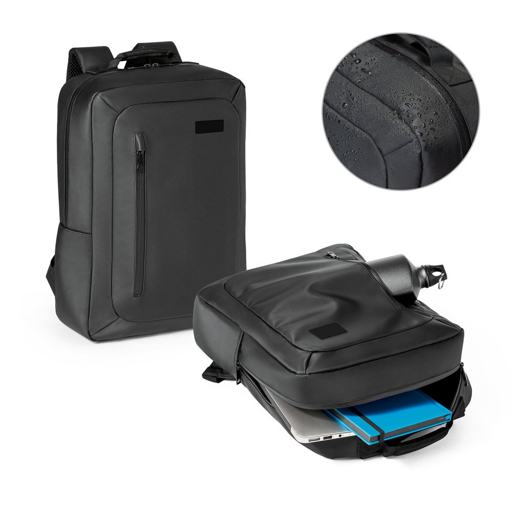 Mochila para notebook (15'6'') em 600D impermeável com compartimento principal almofadado (10 L) SP-52637-103 na cor Preto