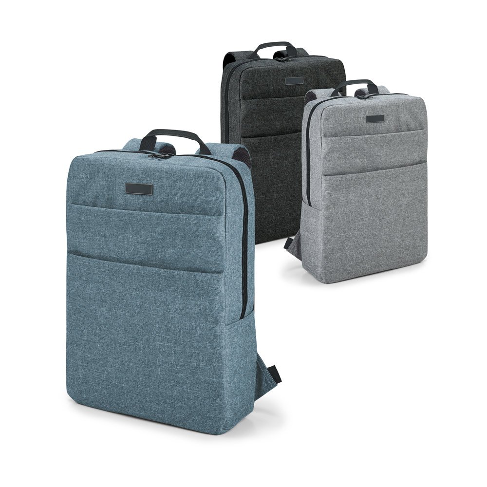 Mochila para notebook (15'6'') em 600D de alta densidade com placa para personalização (10 L) SP-52668-123 na cor Cinza claro
