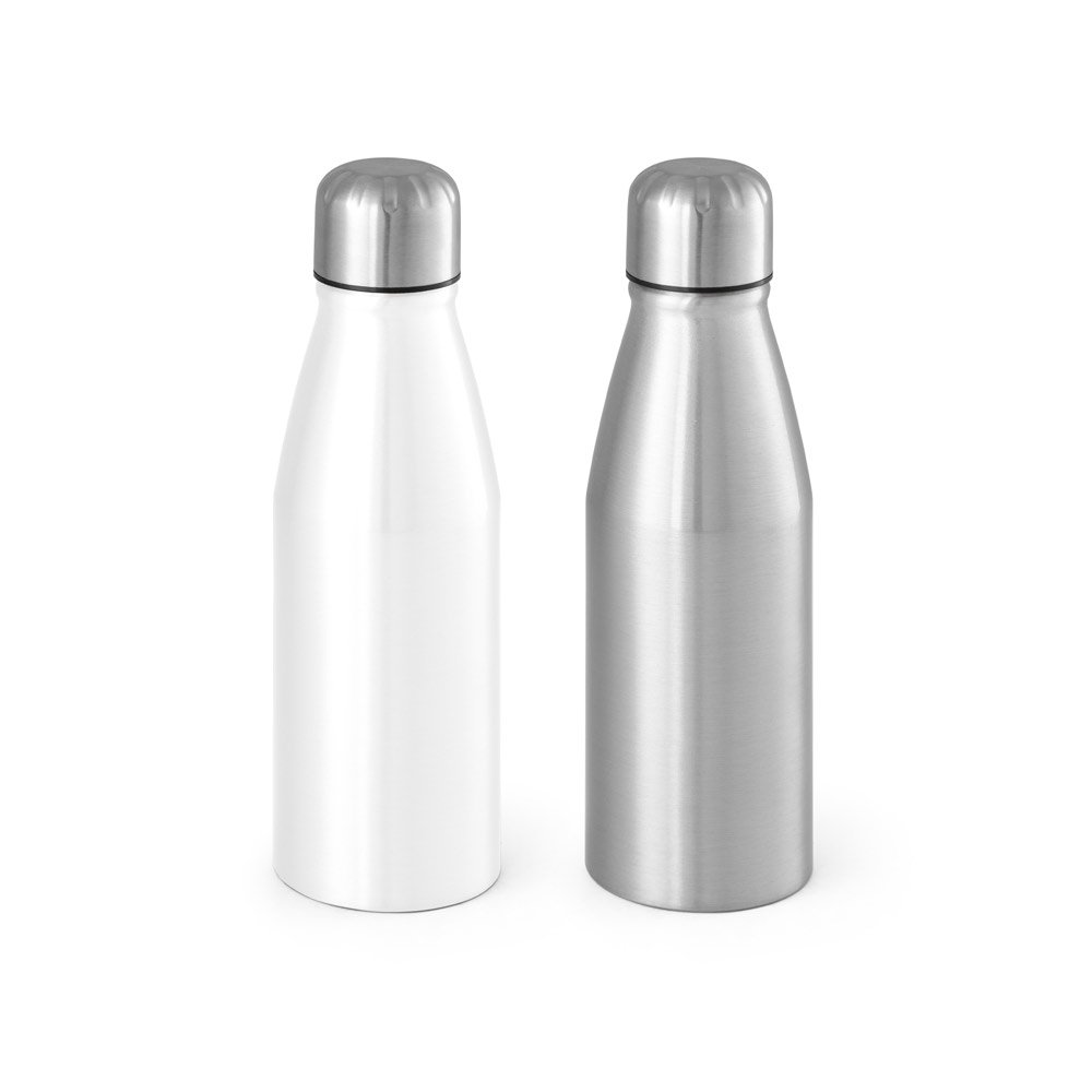 Squeeze para sublimação em alumínio com tampa em aço inox (500 mL) SP-54957-106 na cor Branco