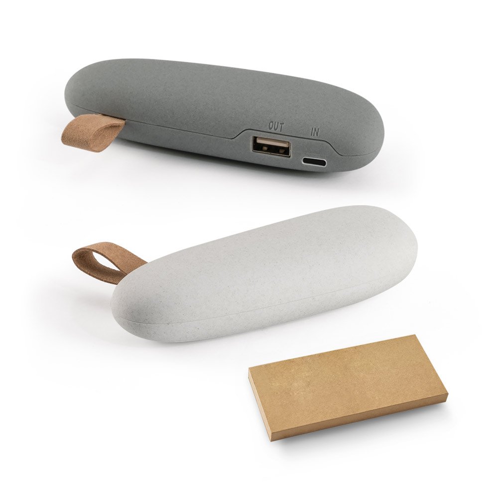 Bateria portátil em ABS (2'000 mAh) SP-57391-123 na cor Cinza claro