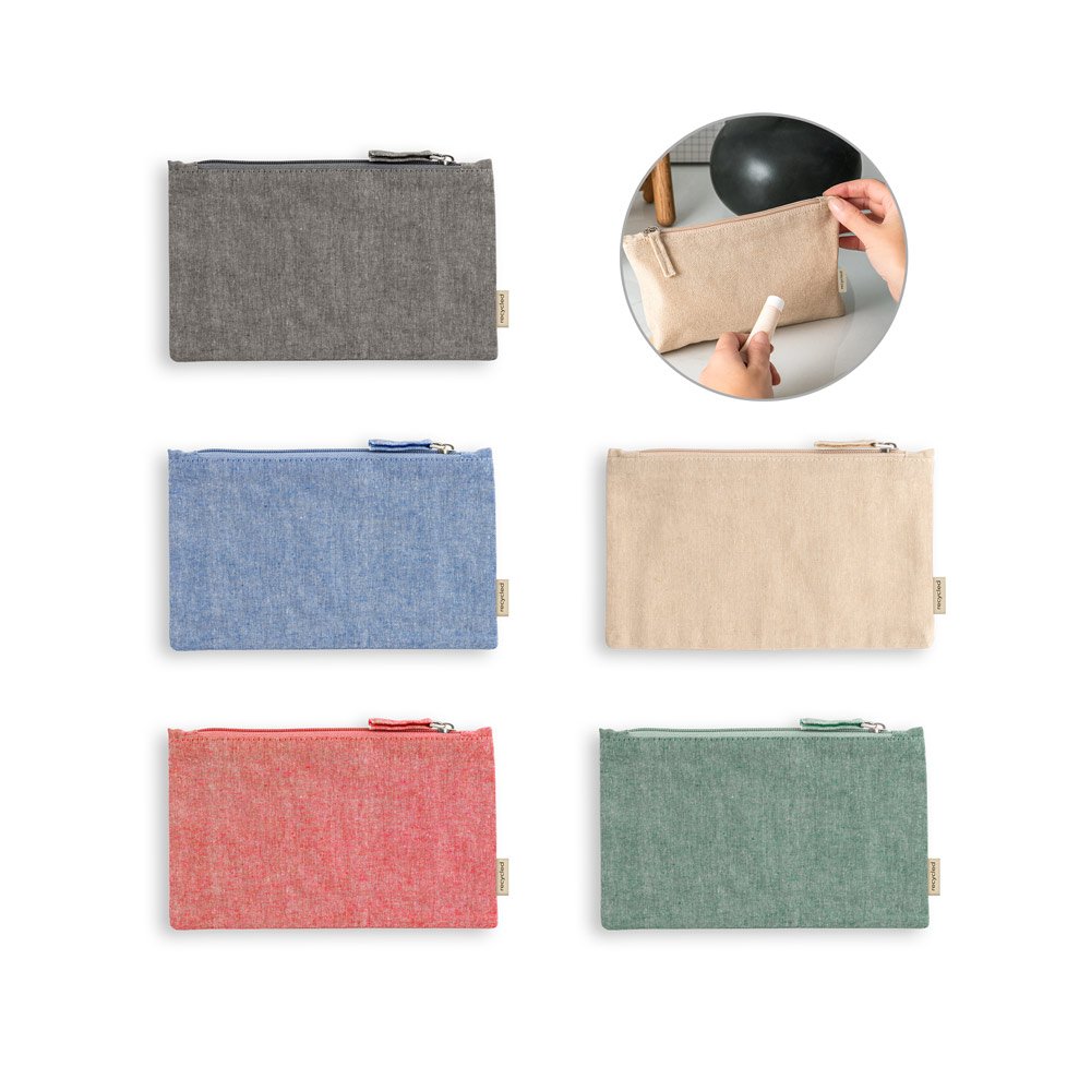 Bolsa multiusos em 70% algodão reciclado e 30% poliéster reciclado (140 g/m²) SP-92077-160 na cor Natural