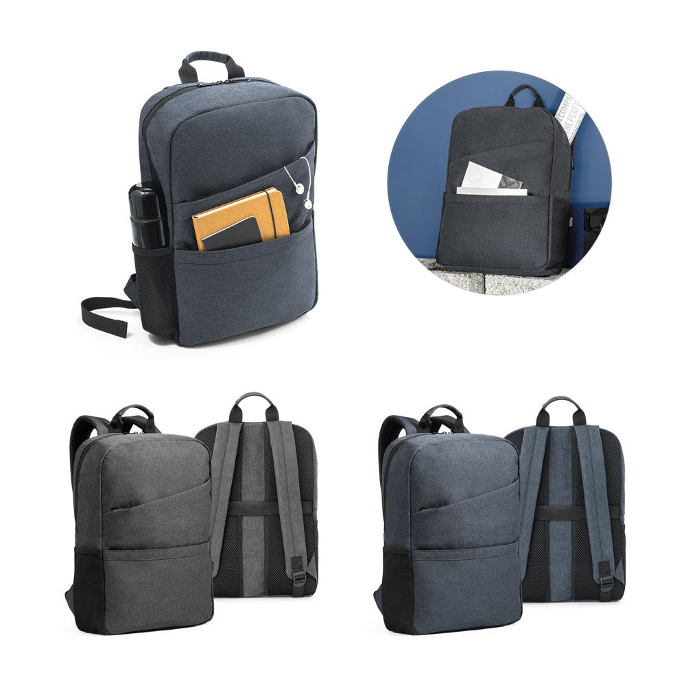 Mochila para notebook (15'6") em poliéster reciclado 600D de alta densidade (12 L) SP-92080-104 na cor Azul