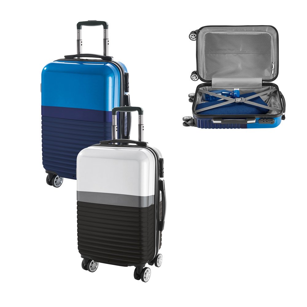 Mala de viagem executivo em ABS e PC com interior forrado (33 L) SP-92160-104 na cor Azul