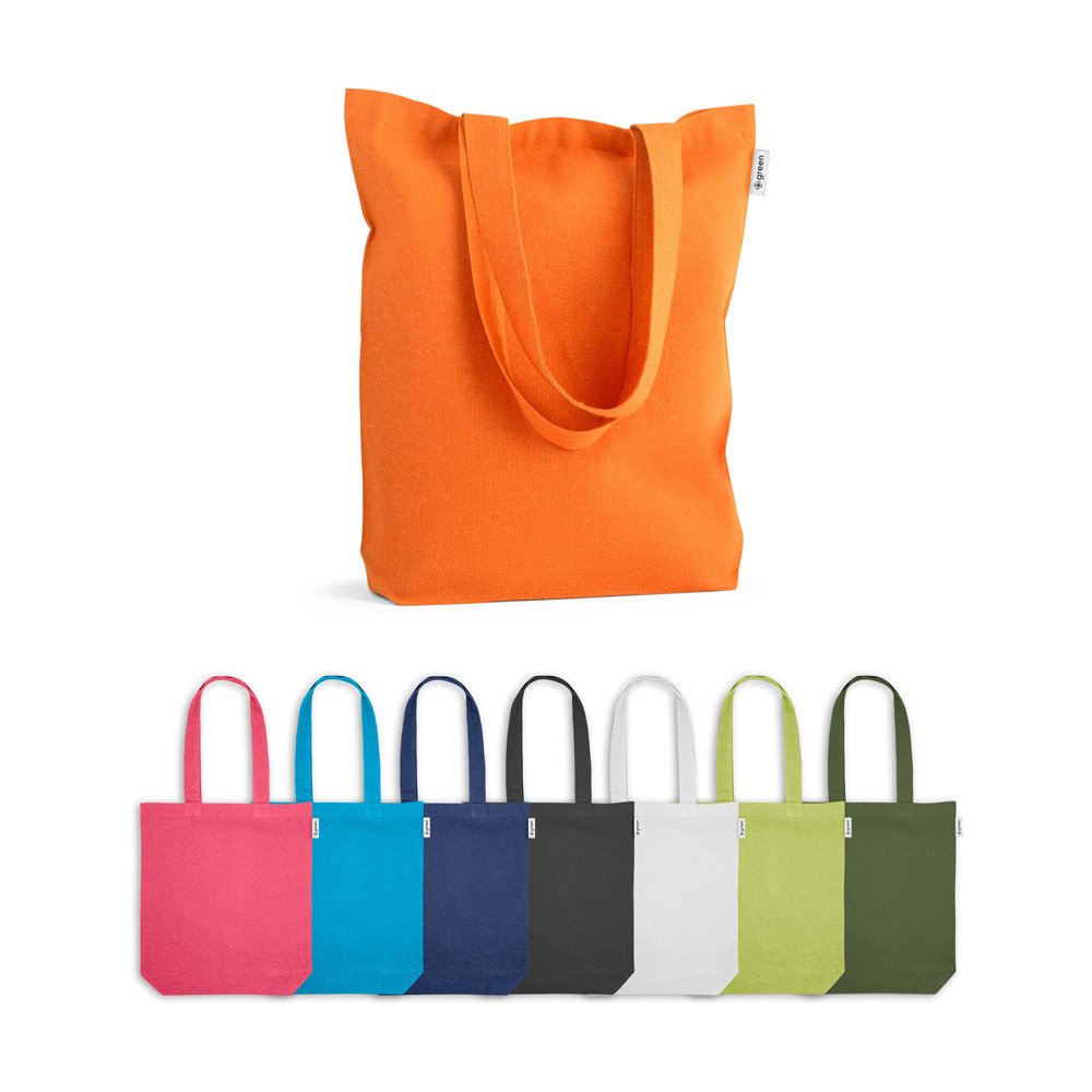 Sacola em 50% algodão, 30% algodão reciclado e 20% poliéster reciclado (220 g/m²) SP-92326-102 na cor Rosa