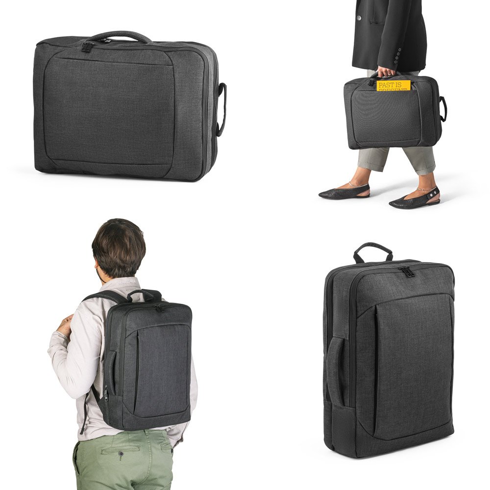 Mochila 2 em 1 para notebook (15'6") em 600D (14 L) SP-92329-133 na cor Cinza escuro