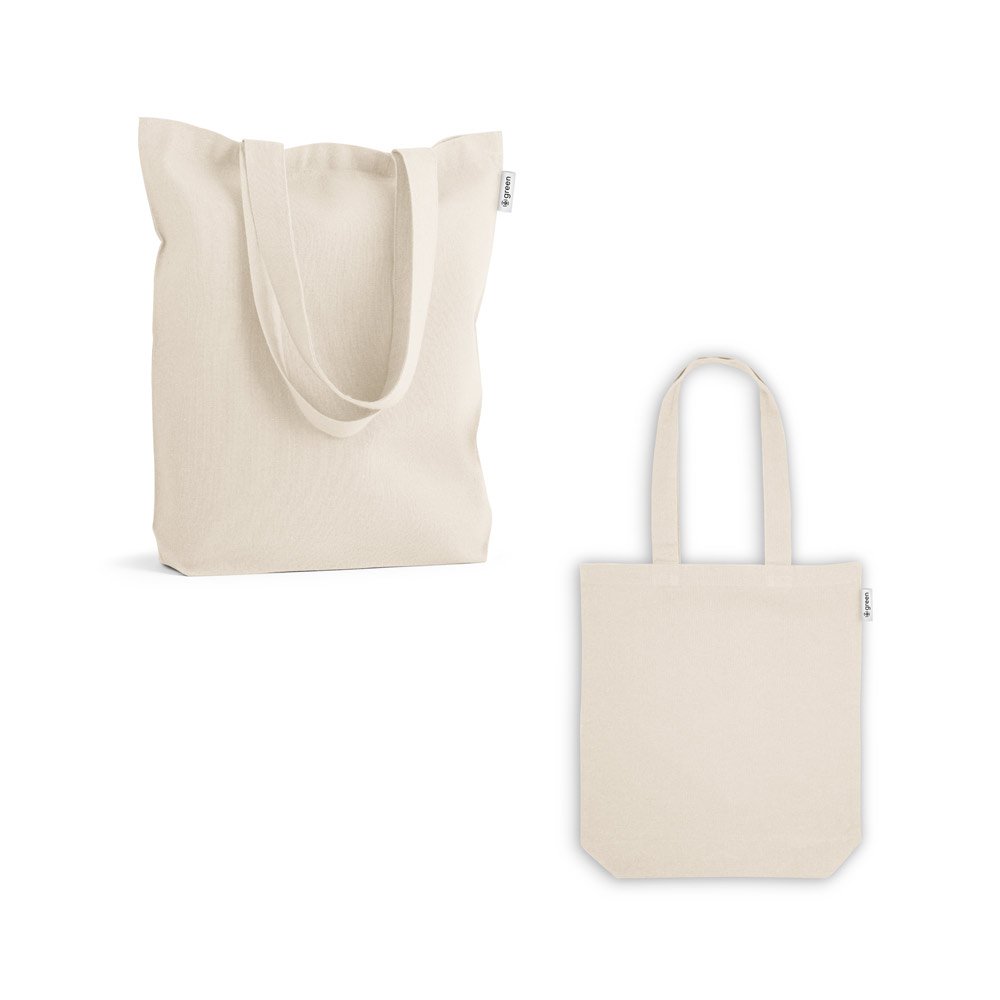 Sacola em 50% algodão, 30% algodão reciclado e 20% poliéster reciclado (220 g/m²) SP-92331-150 na cor Natural claro
