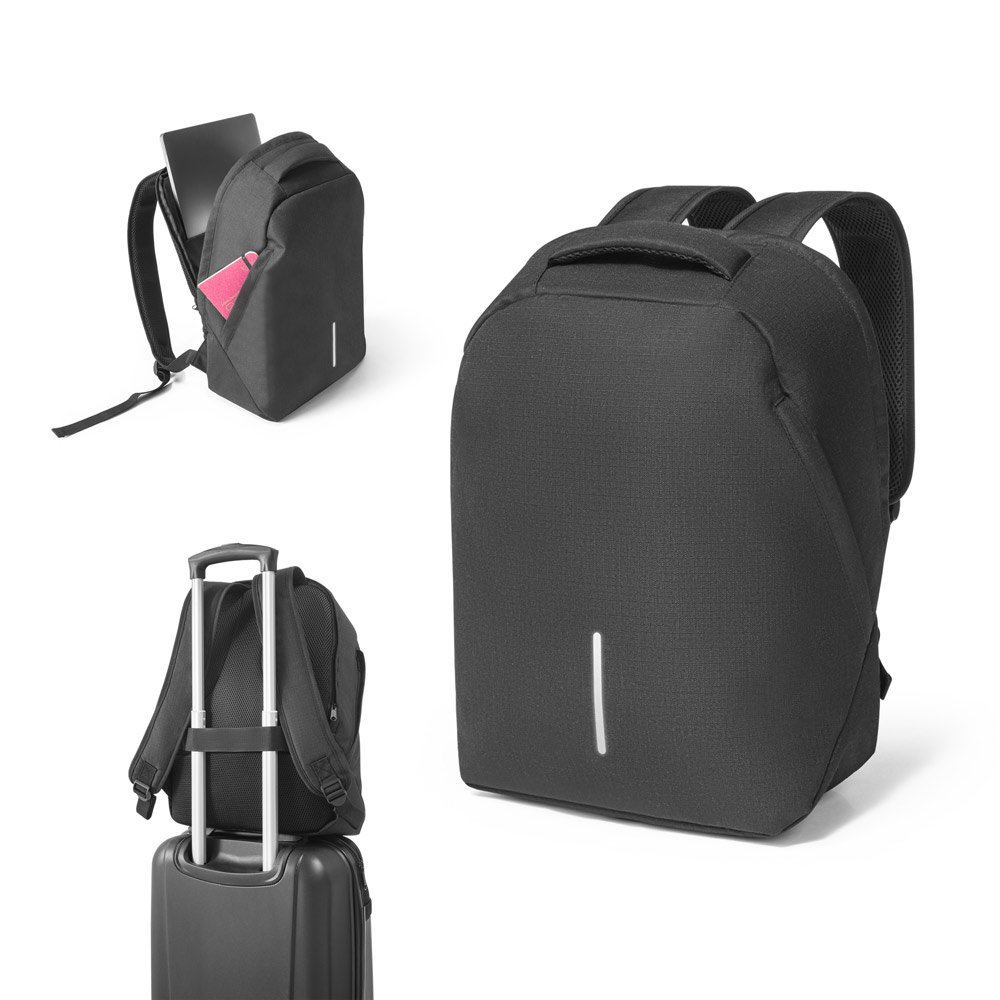 Mochila com sistema antirroubo para notebook (15'6") em 600D e ripstop (17 L) SP-92336-103 na cor Preto