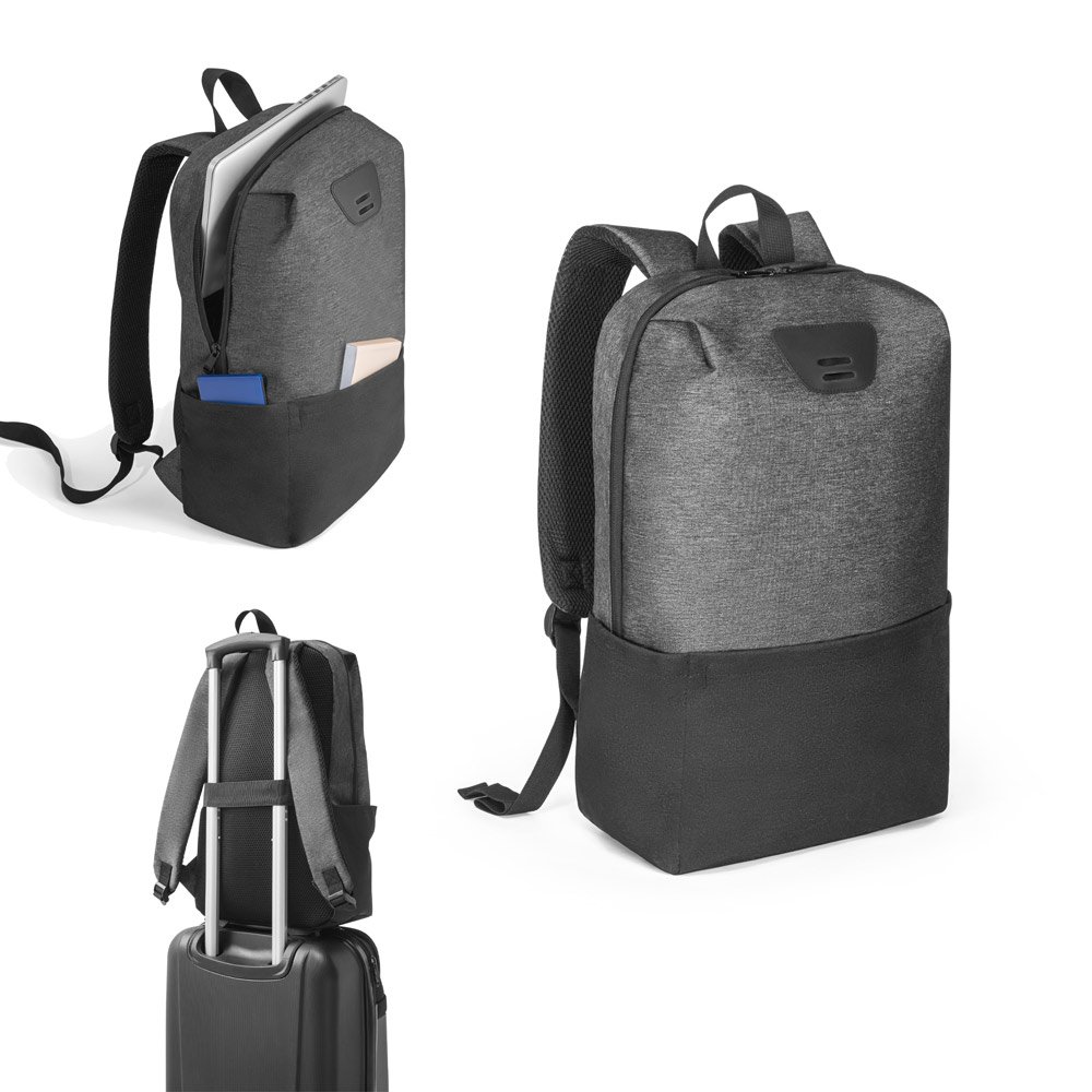 Mochila para notebook (15'6") em 300D 2Tone de alta densidade 2Tone em nylon (17 L) SP-92362-103 na cor Preto