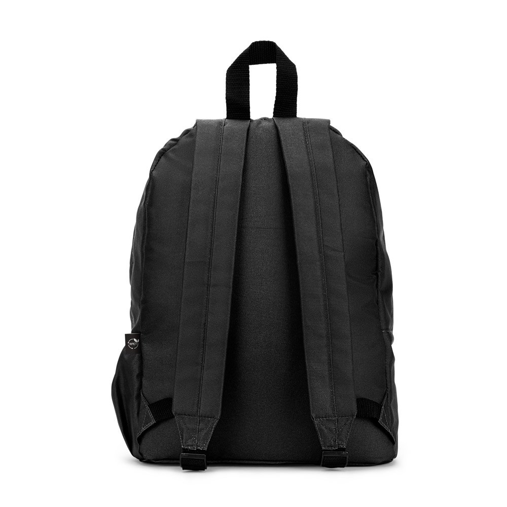 Mochila em poliéster reciclado 600D com bolso frontal espaçoso (20 L) SP-92375-103 na cor Preto - Imagem 4