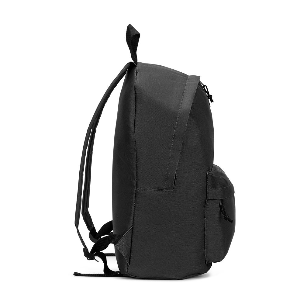 Mochila em poliéster reciclado 600D com bolso frontal espaçoso (20 L) SP-92375-103 na cor Preto - Imagem 3