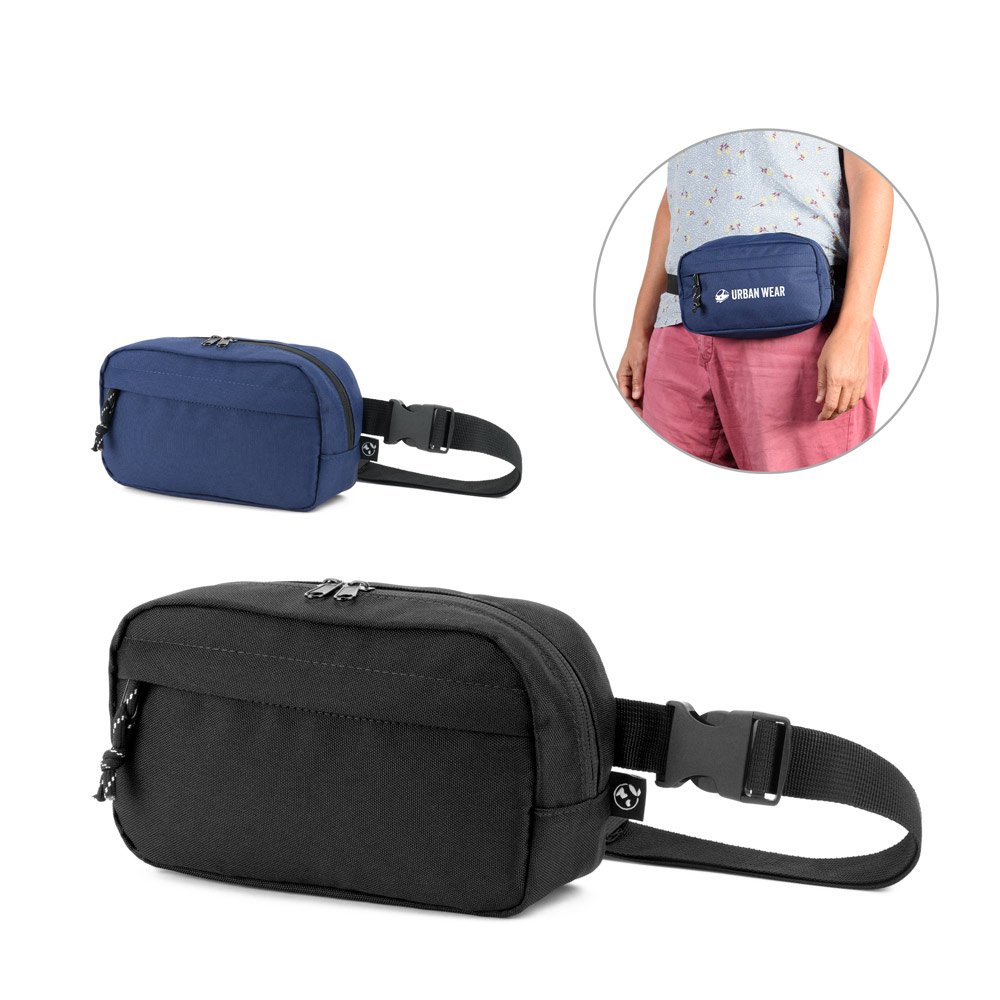 Pochete em 600D poliéster reciclado e forro em 210D poliéster reciclado SP-92386-104 na cor Azul