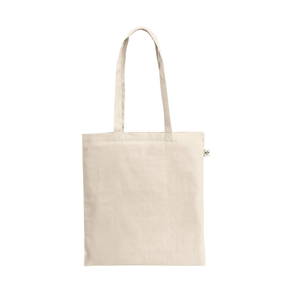 Sacola 100% algodão orgânico (180 g/m²) SP-92524-150 na cor Natural claro