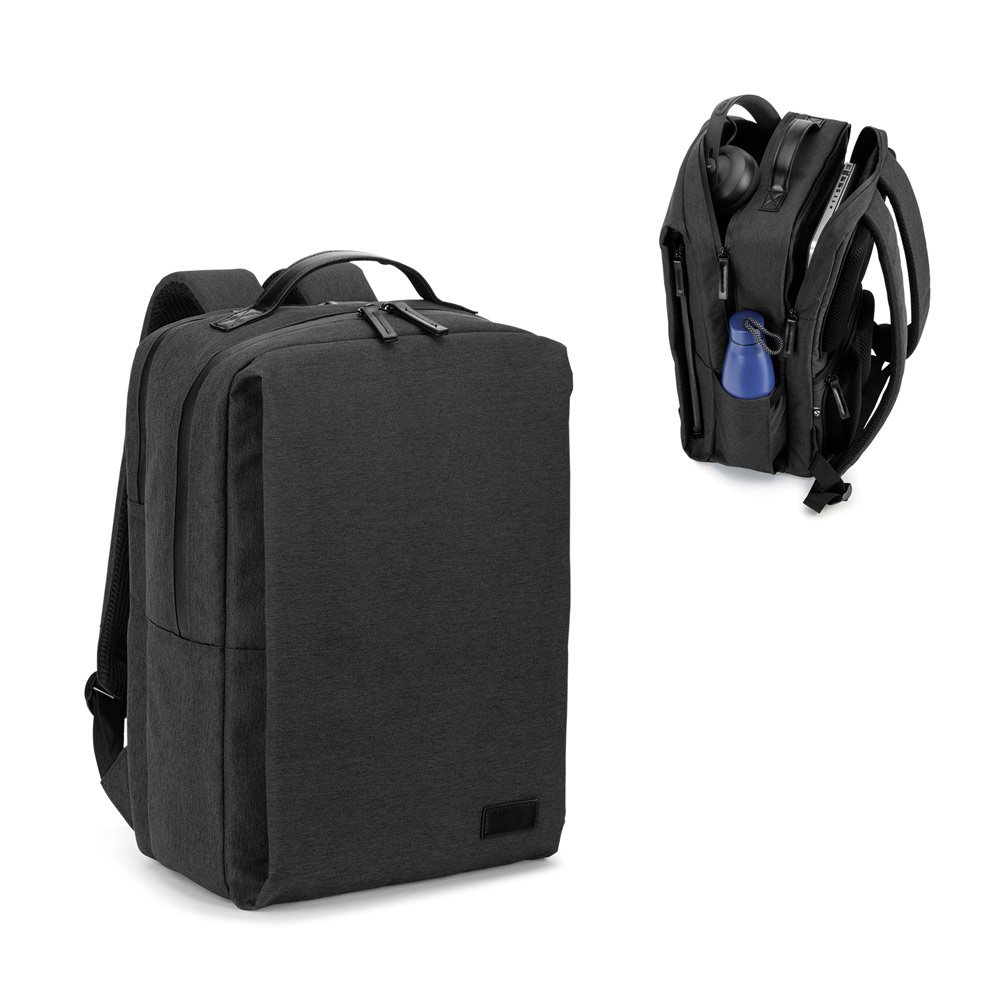 Mochila para notebook (17'3") em poliéster reciclado de alta densidade 600D (20L) SP-92542-133 na cor Cinza escuro