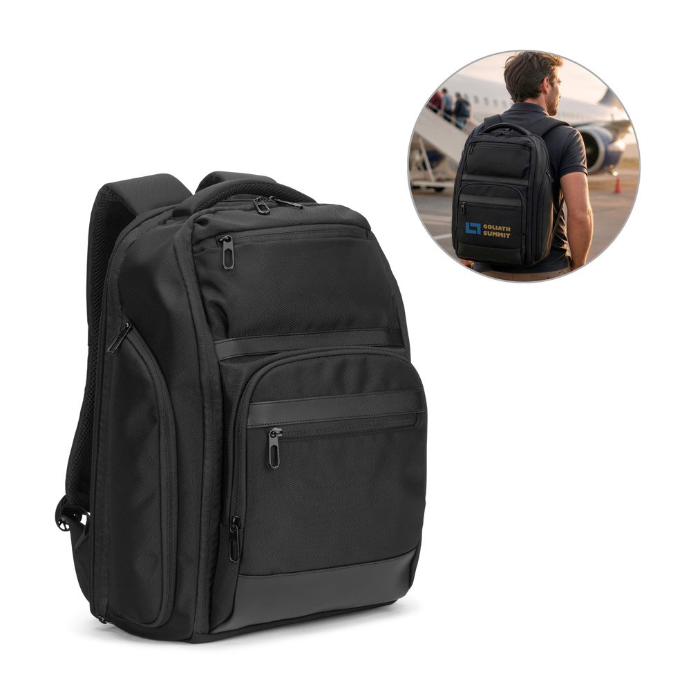 Mochila para notebook (17'3") com compartimento para organizar e transportar roupas em viagens (24L) SP-92589-103 na cor Preto