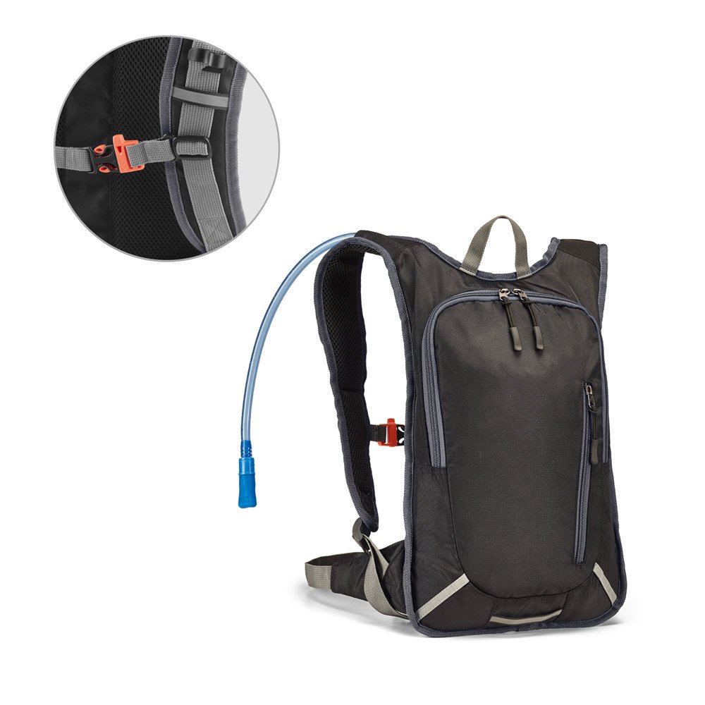 Mochila esportiva com reservatório de água em 420D 2 L SP-92628-113 na cor Cinza