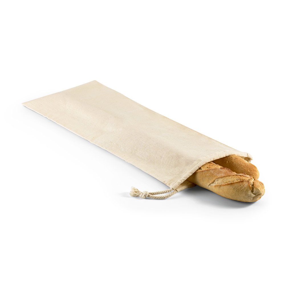 Sacola para pão em algodão (100 g/m²) SP-92836-150 na cor Natural claro