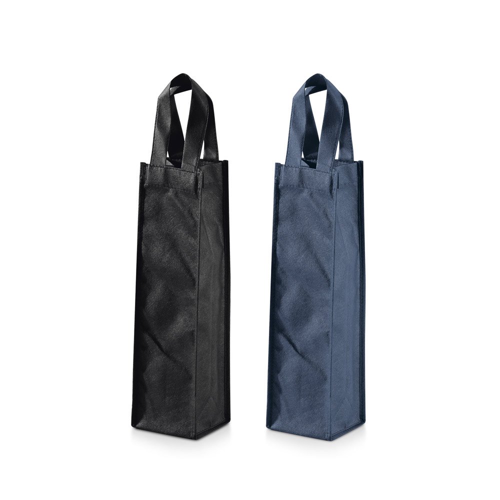 Sacola em non-woven para 1 garrafa (80 g/m²) SP-92844-103 na cor Preto