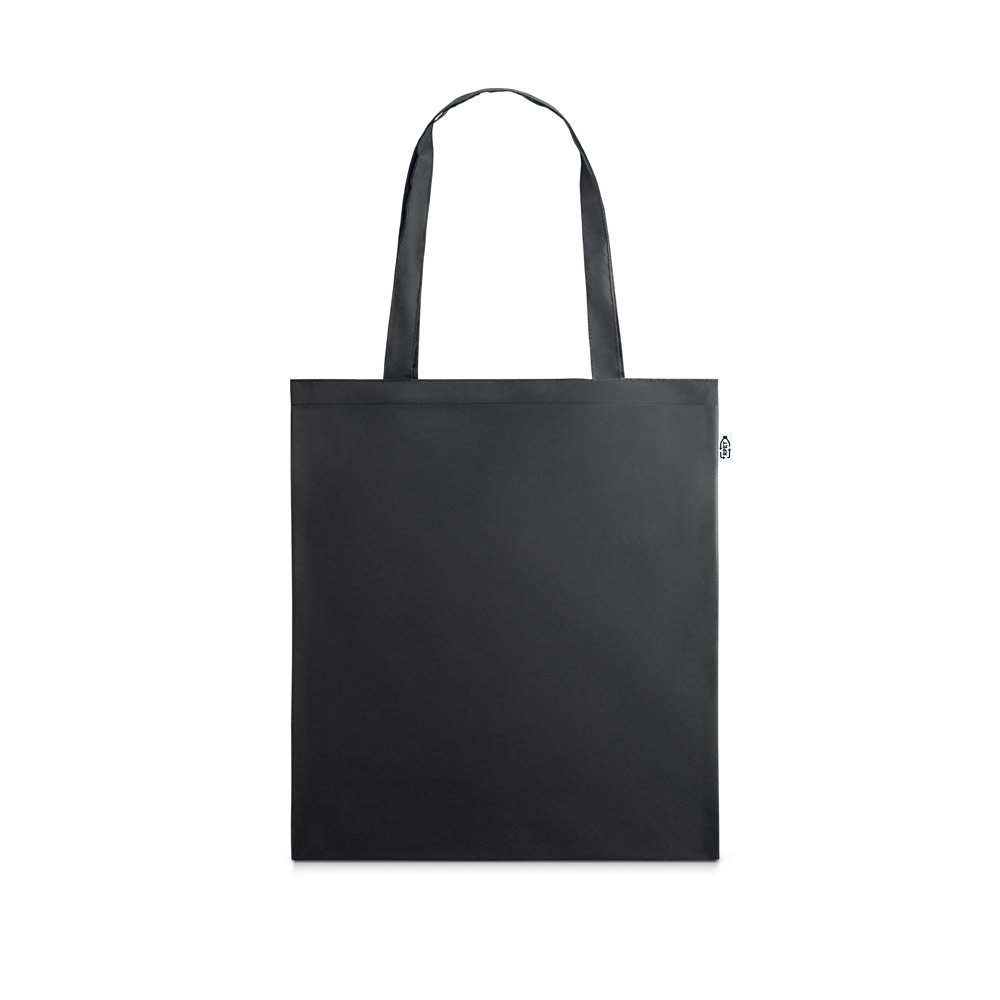 Sacola 100% poliéster reciclado 190T, produzida a partir de plástico reciclado SP-92929-103 na cor Preto