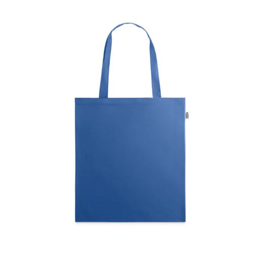 Sacola 100% poliéster reciclado 190T, produzida a partir de plástico reciclado SP-92929-114 na cor Azul royal