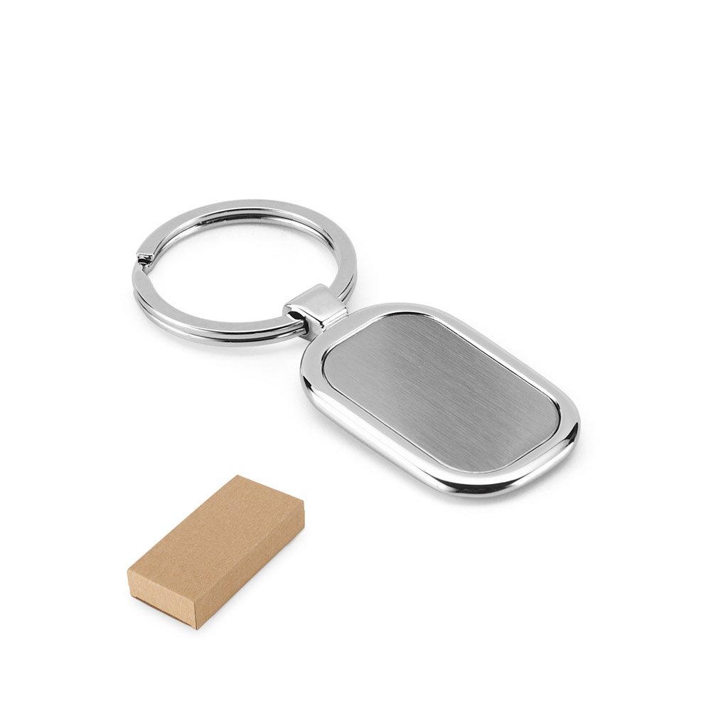 Chaveiro em metal SP-93158-127 na cor Cromado satinado
