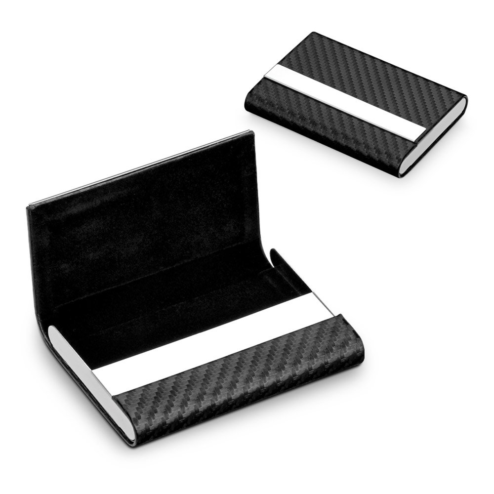 Porta cartões em metal e c.sintético SP-93280-103 na cor Preto
